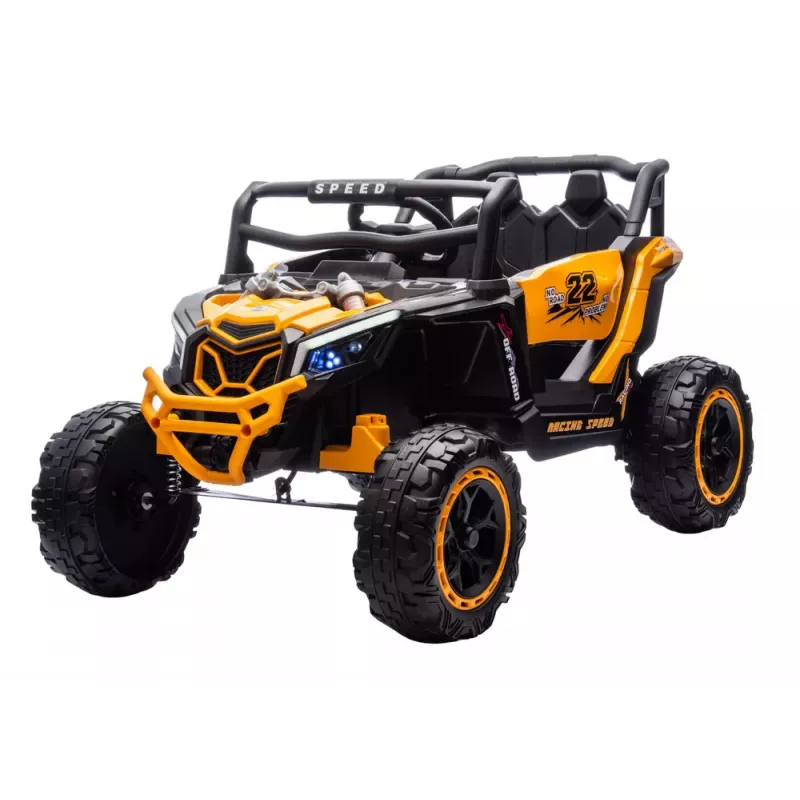 LEAN CARS M2 Yellow Battery-Powered Vehicle 4x4