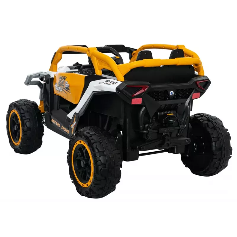 LEAN CARS M3 Żółto-Biały Pojazd Zasilany Bateryjnie 4x4