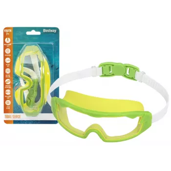 Bestway 21179 Zielone Okulary Pływackie z Ochroną UV i Powłoką Przeciwmgielną