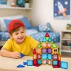 LEAN TOYS 3D Magnetyczne Klocki Konstrukcyjne Puzzle Kolorowe 45 szt.
