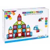 LEAN TOYS 3D Magnetyczne Klocki Konstrukcyjne Puzzle Kolorowe 45 szt.