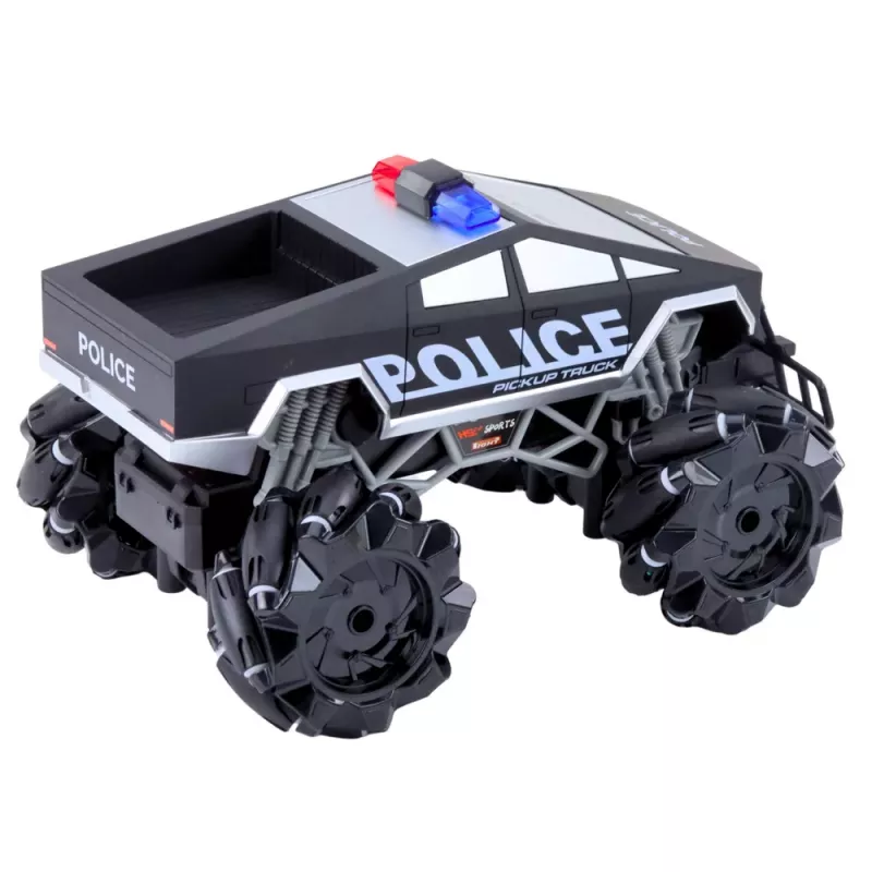 LEAN TOYS Off-road Vehicle Pick Up Truck Police Remote Controlled RC Lights Smoke 1:16