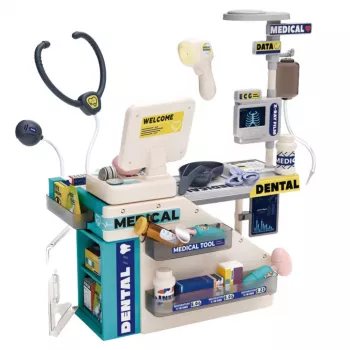 LEAN TOYS Dentysta Farmaceuta Zestaw Światła Dźwięki Akcesoria 51 szt.