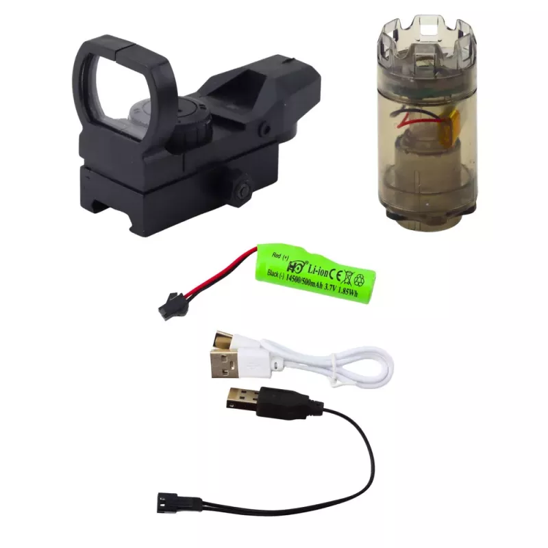 LEAN TOYS Elektryczny Pistolet na Wodę M416 z Podświetlanym Celownikiem 450 ml 8-10 m
