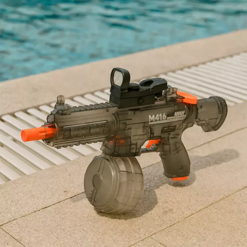 LEAN TOYS Elektryczny Pistolet na Wodę M416 z Podświetlanym Celownikiem 450 ml 8-10 m