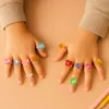 LEAN TOYS Beauty Set Children's Rings Colored Diamonds 50 pcs.