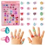 LEAN TOYS Beauty Set Children's Rings Colored Diamonds 50 pcs.