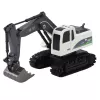LEAN TOYS Zdalnie Sterowana Koparka Gąsienicowa RC z Światłami i Dźwiękami, Biała, Skala 1:24