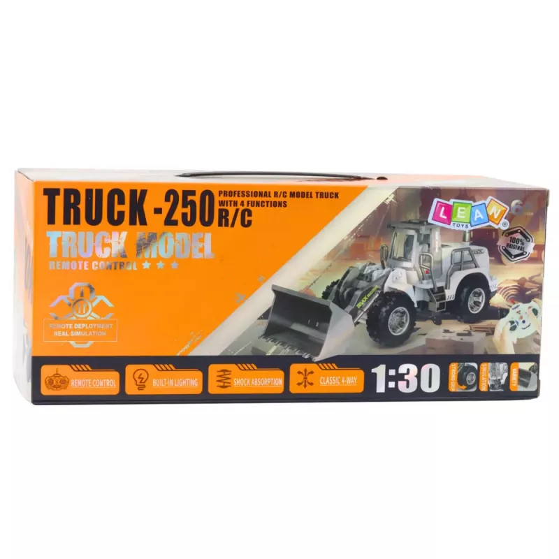 LEAN TOYS Zdalnie Sterowana Koparka Budowlana RC Światła Biały 1:30