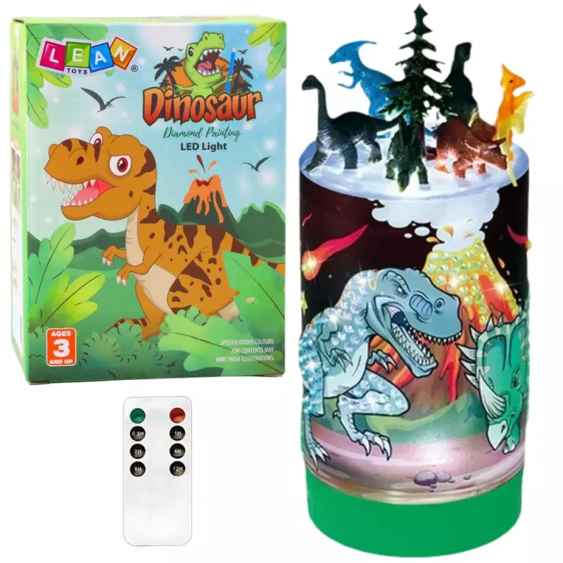 LEAN TOYS DIY Dinosaurs in a Jar Creative Kit Night Light Remote Control