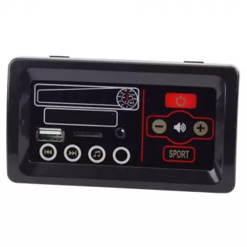LEAN CARS Panel Muzyczny do Pojazdu na Baterię 12V - Czarny