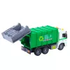 LEAN TOYS Śmieciarka z Koszem na Śmieci, Światła i Dźwięki, Zielona, Skala 1:16