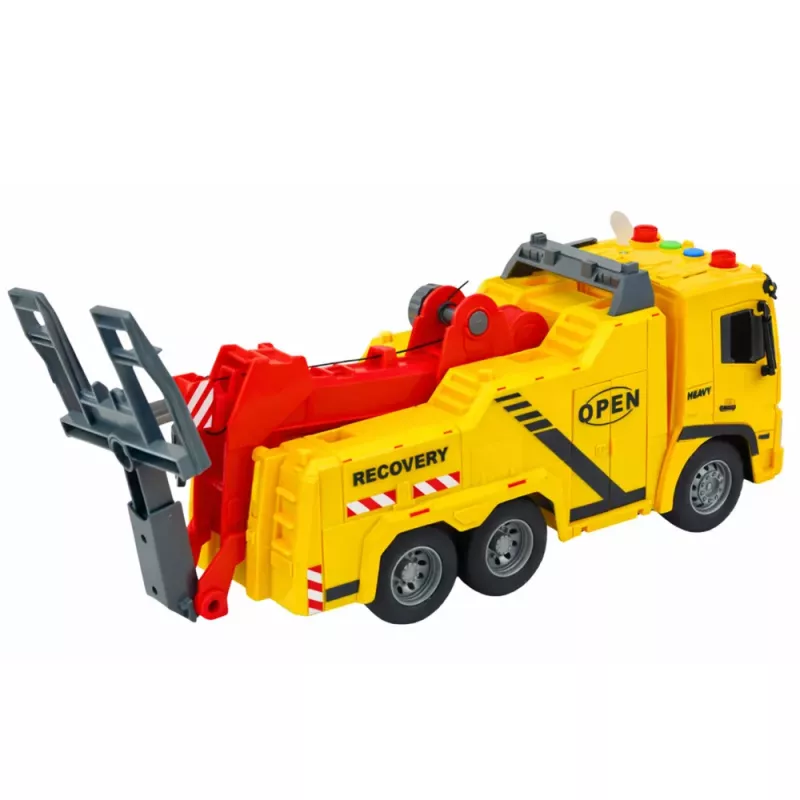 LEAN TOYS Samochód Laweta Pomoc Drogowa Hak Platforma Światła Dźwięki 1:16
