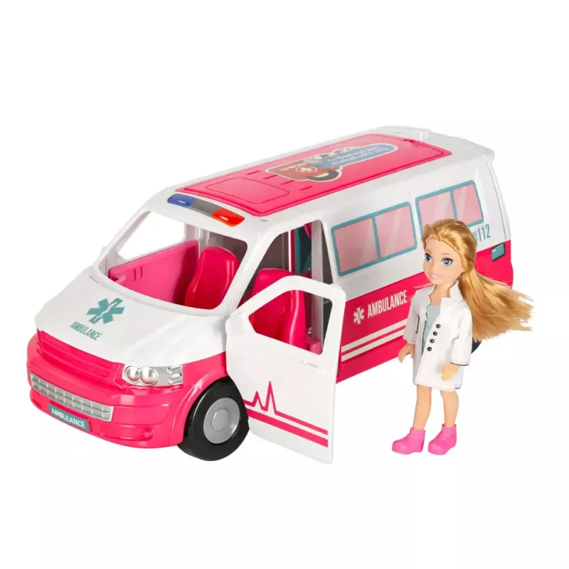 LEAN TOYS Mobilny Szpital Ambulans 2w1 Lalka Lekarz Akcesoria Medyczne