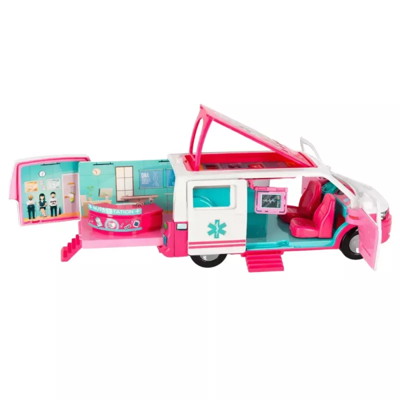LEAN TOYS Mobilny Szpital Ambulans 2w1 Lalka Lekarz Akcesoria Medyczne