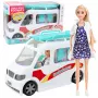 LEAN TOYS Mobilny Szpital Ambulans z Noszami 2w1 Akcesoria Doktora dla Lalek