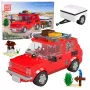 LEAN TOYS Zestaw Klocków Konstrukcyjnych Samochód Fiat 126 Maluch z Przyczepą 393 szt.