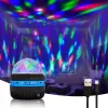 Lampa Nocna Projektor Kula LEAN z Kolorowymi Diodami LED 360° Pilot