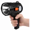 LEAN LED Solar Searchlight Flashlight 6 Modes Powerbank Replaceable Filters 19 cm