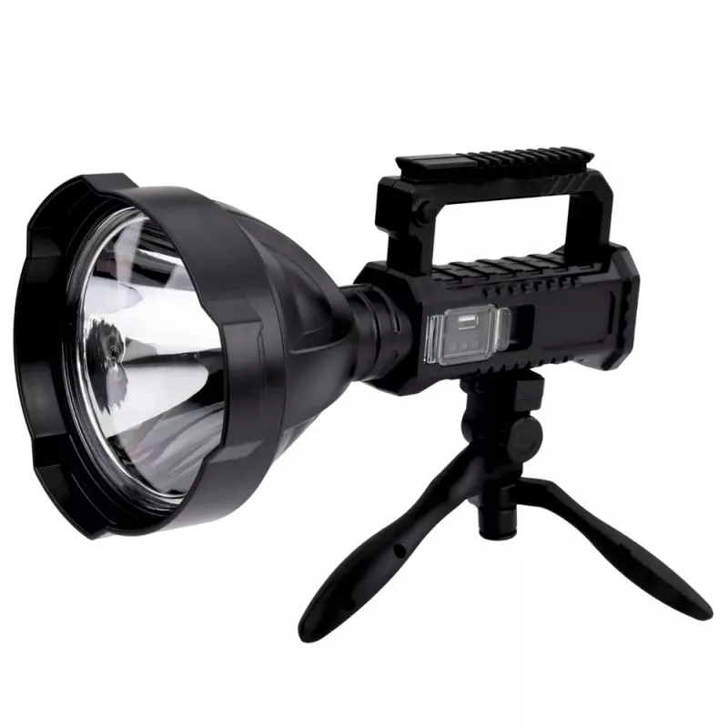 LEAN Duża Latarka Szperacz z Statywem LED Searchlight W5120 Powerbank 31 cm