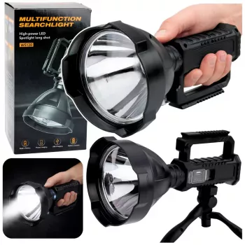 LEAN Duża Latarka Szperacz z Statywem LED Searchlight W5120 Powerbank 31 cm