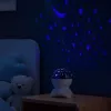 LEAN Night Light Star Projector 3-in-1 Bluetooth LED Speaker Biały