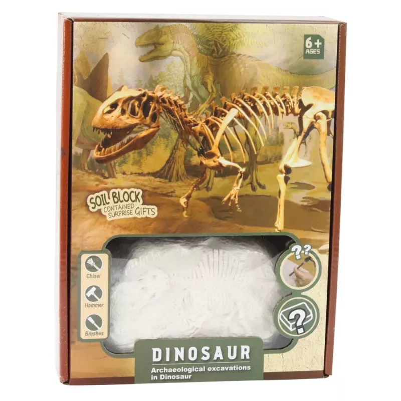 LEAN TOYS Paleontologist Excavation Kit Dinosaur Skeleton Tools - T-REX