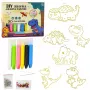 LEAN TOYS DIY Creative Set Stained Glass Keychains Dinosaurs Markers 6 pcs.