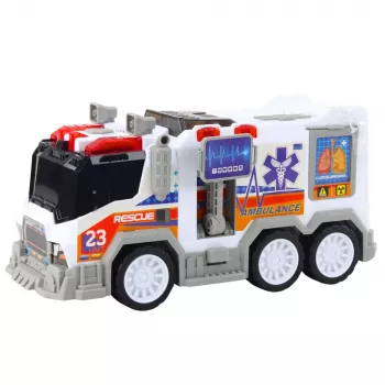 LEAN TOYS Ambulance City Ambulance Medical Vehicle z napędem, światłami i dźwiękami