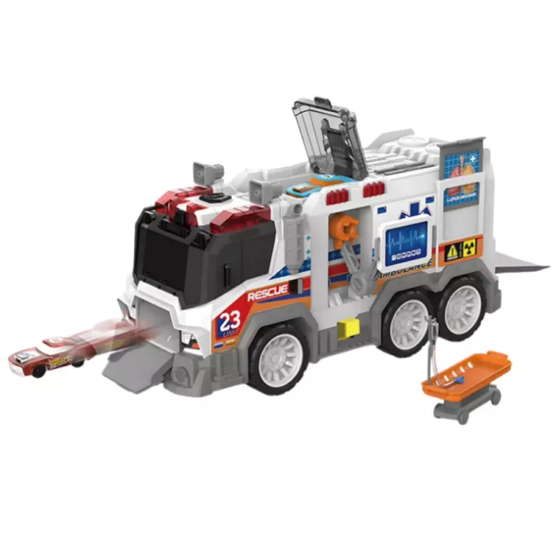 LEAN TOYS Ambulance City Ambulance Medical Vehicle z napędem, światłami i dźwiękami