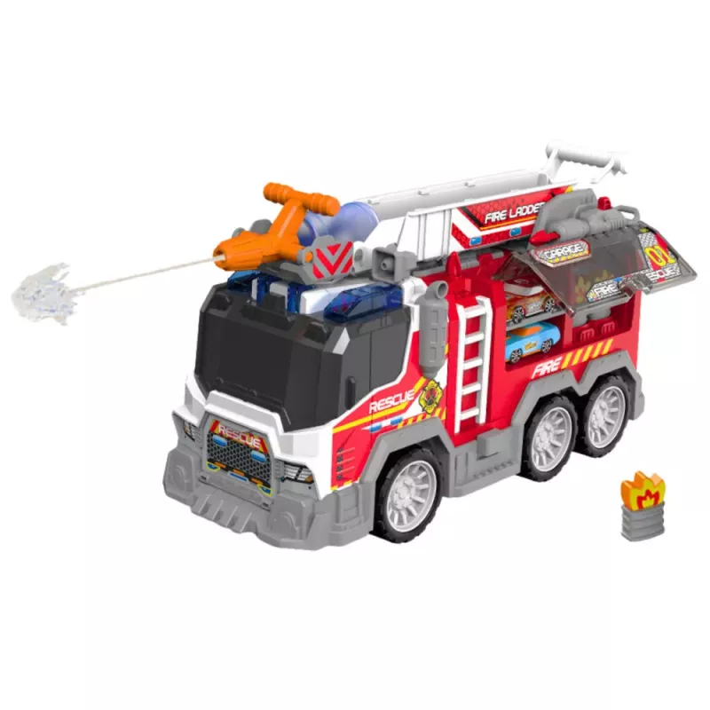 LEAN TOYS Wóz Strażacki Straż Pożarna Napęd Ruchome Elementy Światła Dźwięki