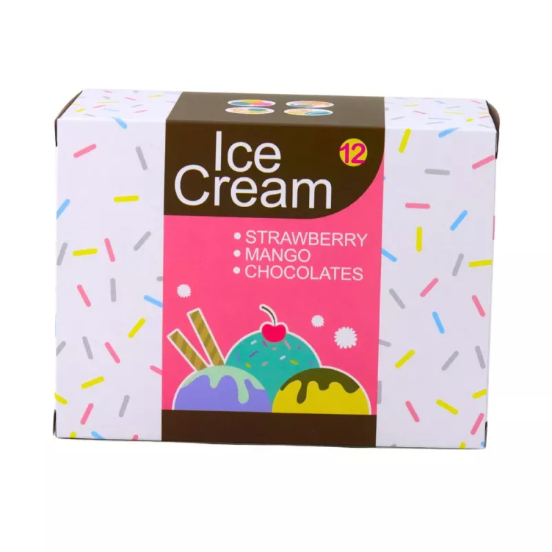 LEAN TOYS Zestaw Słodkości Lody dla Dzieci Łyżka do Lodów Pudełko 14 szt.