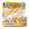 LEAN TOYS Śpiący rudy kot na poduszce figurka z futrzaną torbą z dźwiękami
