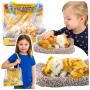 LEAN TOYS Śpiący rudy kot na poduszce figurka z futrzaną torbą z dźwiękami
