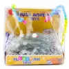 LEAN TOYS Śpiący Husky na Poduszce Figurka z Dźwiękami i Futrzaną Torbą