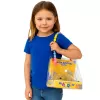 LEAN TOYS Śpiący Labrador na Poduszce Figurka z Futrem Przezroczysta Torba Dźwięki