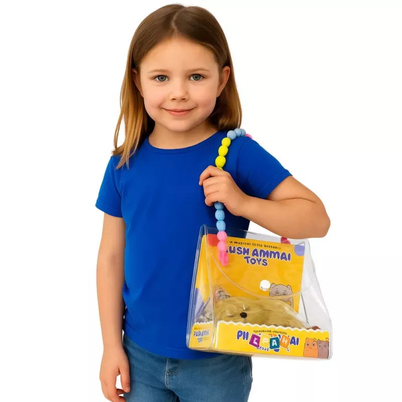 LEAN TOYS Śpiący Labrador na Poduszce Figurka z Futrem Przezroczysta Torba Dźwięki