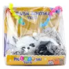 LEAN TOYS Śpiąca Panda na Poduszce Figurka z Futrem i Przezroczystą Torbą
