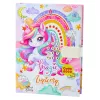 LEAN TOYS Cute Diary Notebook z Zamkiem Szyfrowym i Melodiami Jednorożca, 120 Stron, Kolorowe Liniowane Strony, Twarda Oprawa, dla Dziewczynek 6+