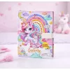 LEAN TOYS Cute Diary Notebook z Zamkiem Szyfrowym i Melodiami Jednorożca, 120 Stron, Kolorowe Liniowane Strony, Twarda Oprawa, dla Dziewczynek 6+