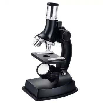 LEAN TOYS Mikroskop edukacyjny dla dzieci z akcesoriami, powiększenie 300x - 1200x