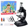 LEAN TOYS Mikroskop edukacyjny dla dzieci z akcesoriami, powiększenie 300x - 1200x