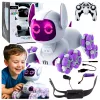 LEAN TOYS TOOBY Robot Dog Remote Controlled RC 360° Lights Sounds White and Purple