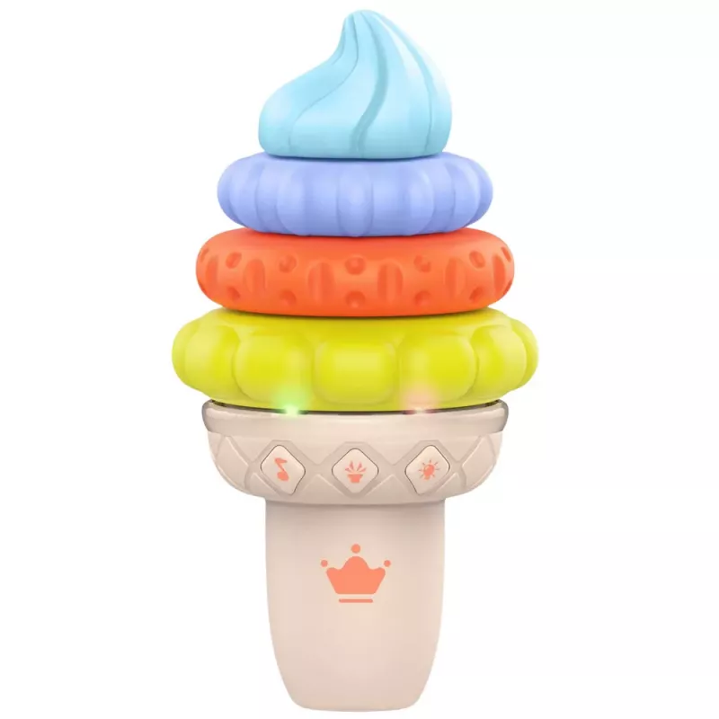 LEAN TOYS Musical Ice Cream Educational Toy for Toddlers with Lights and Sounds