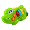 LEAN TOYS Interaktywne Pianino Muzyczne dla Maluchów Krokodyl Koraliki Zielony