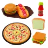 LEAN TOYS Zestaw Koszyka Piknikowego Pleciony z Akcesoriami 33 szt.
