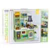 LEAN TOYS Kuchnia dla dzieci z obiegiem wody, zmieniającą kolor żywnością i parą, zielona, 64 elementy