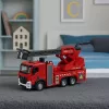 LEAN TOYS Wóz Strażacki z Wężem Wodnym, Światłami i Dźwiękami