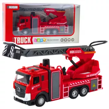 LEAN TOYS Wóz Strażacki z Wężem Wodnym, Światłami i Dźwiękami