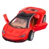 LEAN TOYS Samochód Sportowy Metal Otwierane Drzwi Światła Dźwięki Czerwony 1:32